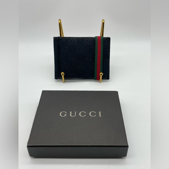 Gucci Sherryline Canvas Money Clip and Card Holder - Picture 1 of 8